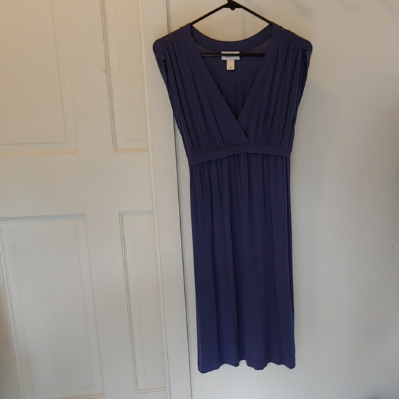 Ann Taylor Loft Sleeveless Blue Dress - Picture 2 of 4